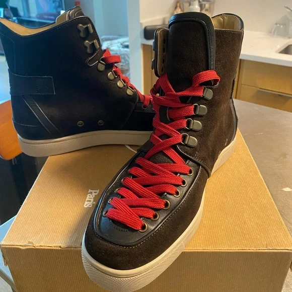 Christian Louboutin Rando Crosta Barbour 10.5 Loo Botta - 85 mm Boots - Veau velours - Cosme - Women  main image 4